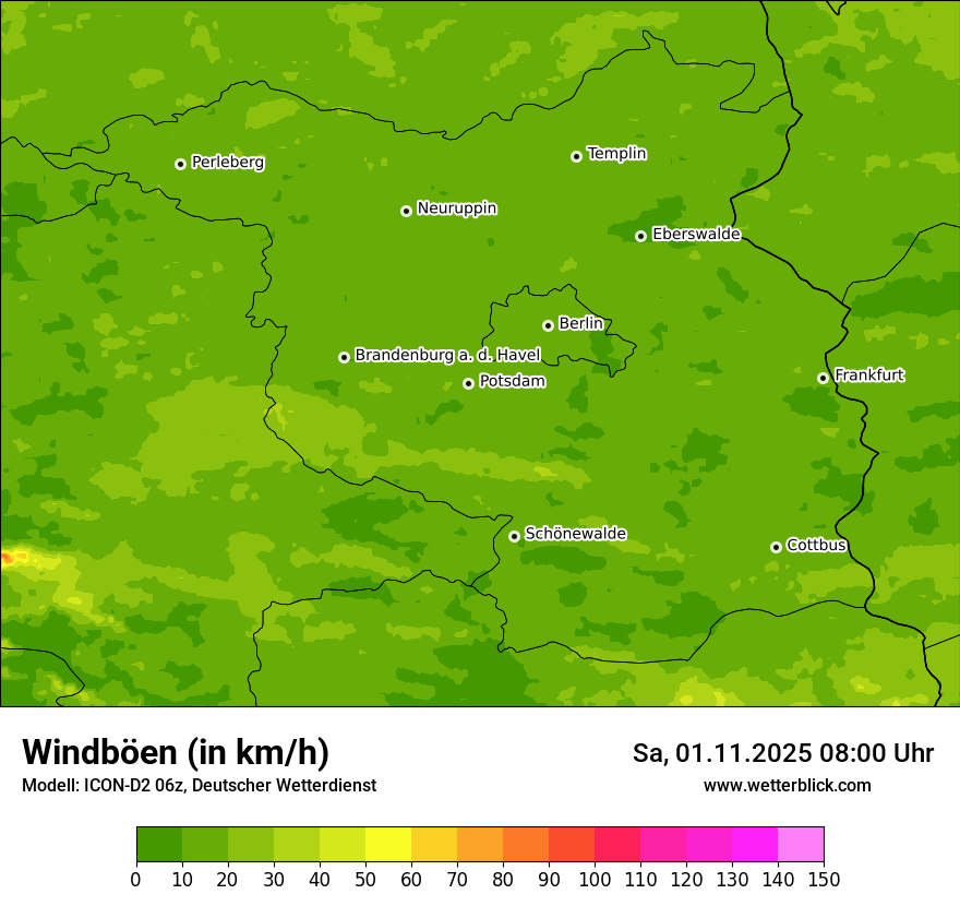 Modellkarten Windgeschwindigkeit Modellkarten Windgeschwindigkeit