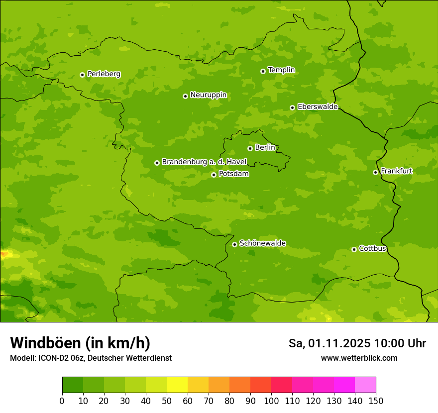 Modellkarten Windgeschwindigkeit Modellkarten Windgeschwindigkeit