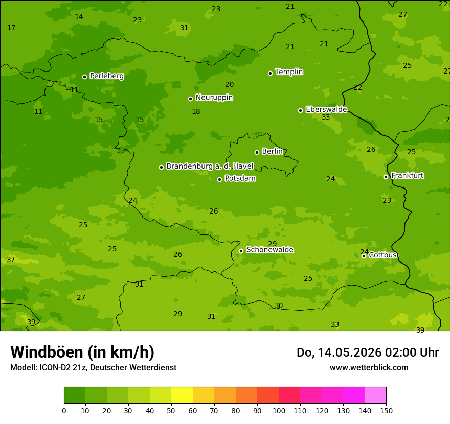 Maximale Windböen