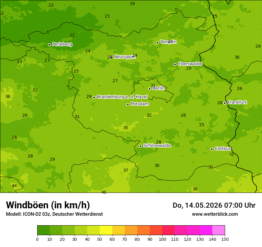 Maximale Windböen