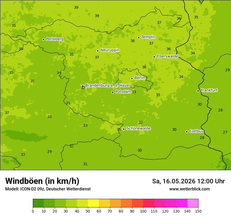 Maximale Windböen