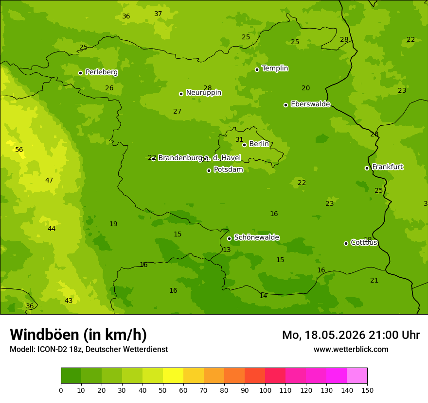 Maximale Windböen