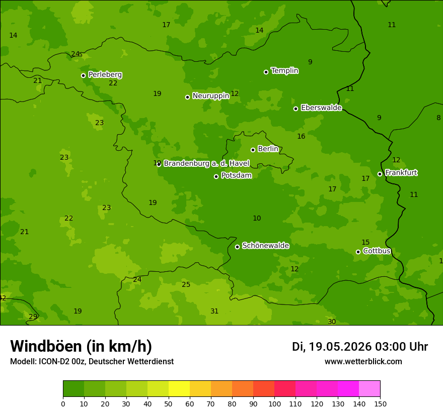 Maximale Windböen