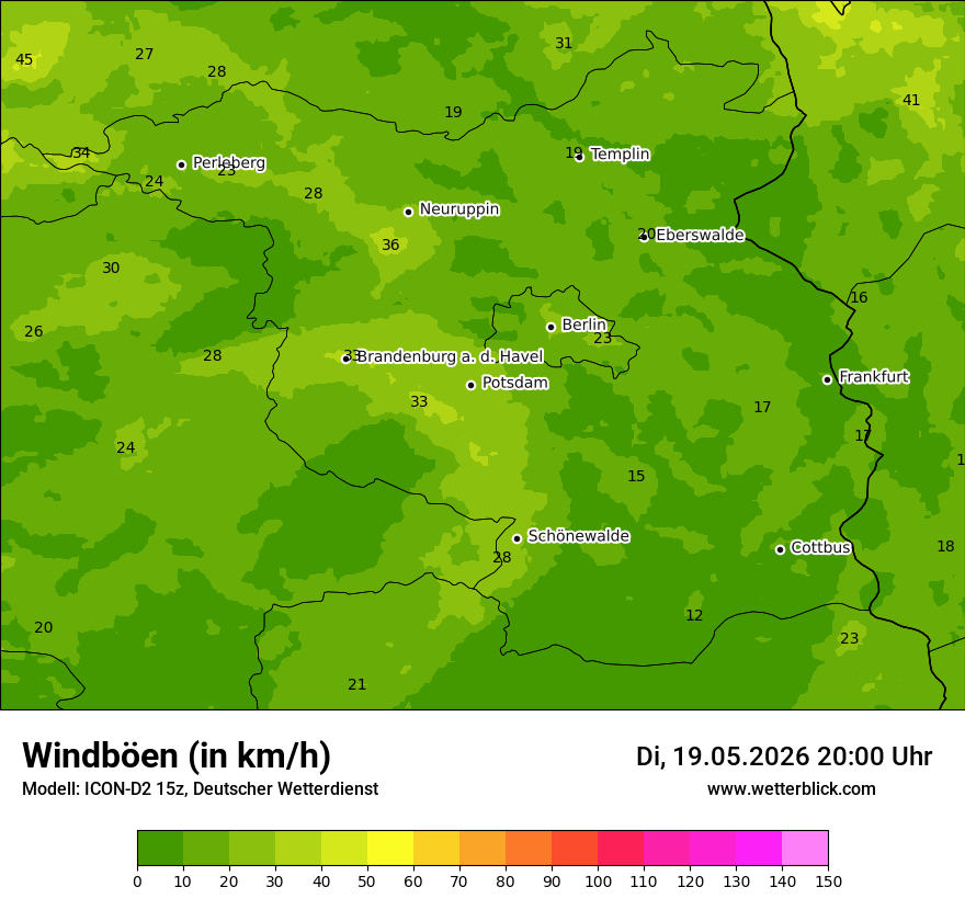 Maximale Windböen