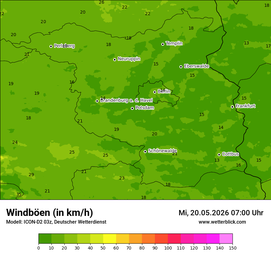 Maximale Windböen