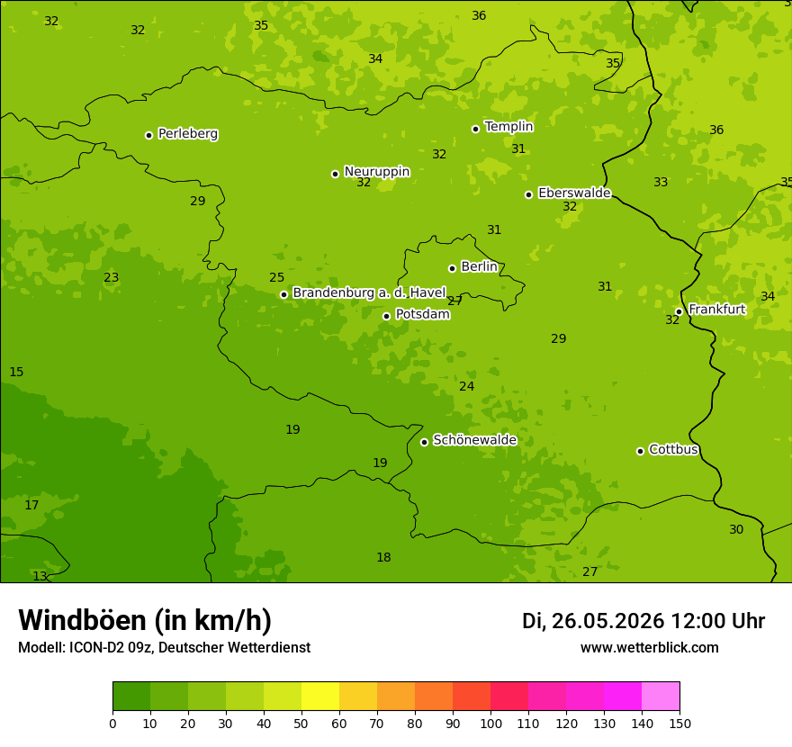 Maximale Windböen
