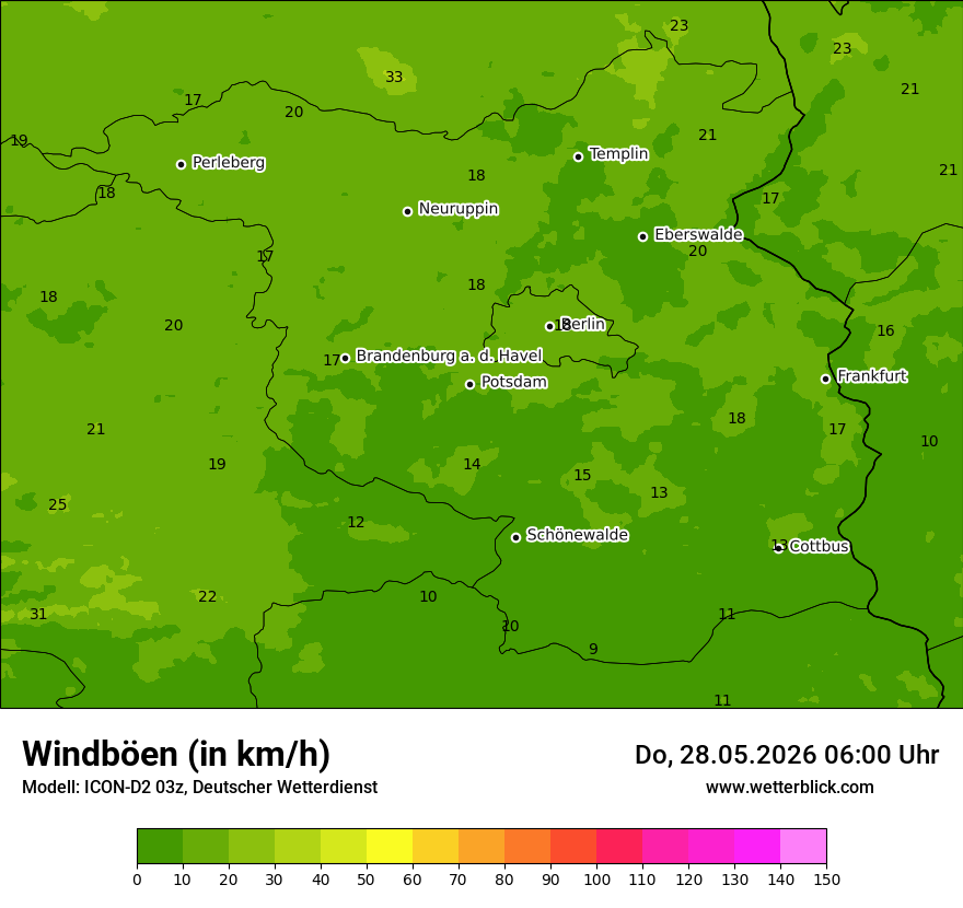 Maximale Windböen