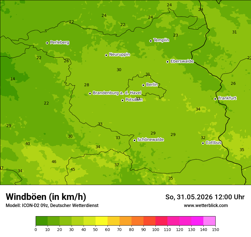 Maximale Windböen