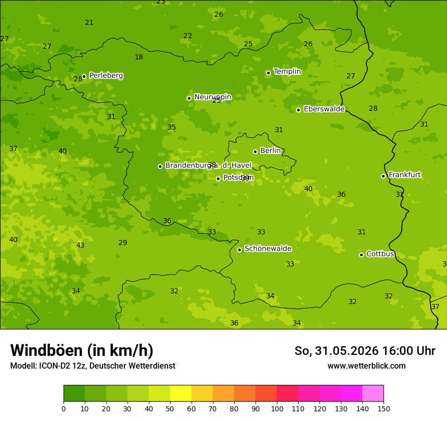 Maximale Windböen