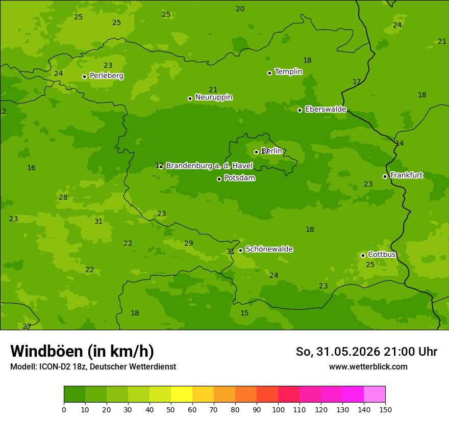 Maximale Windböen