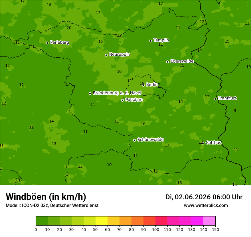 Maximale Windböen