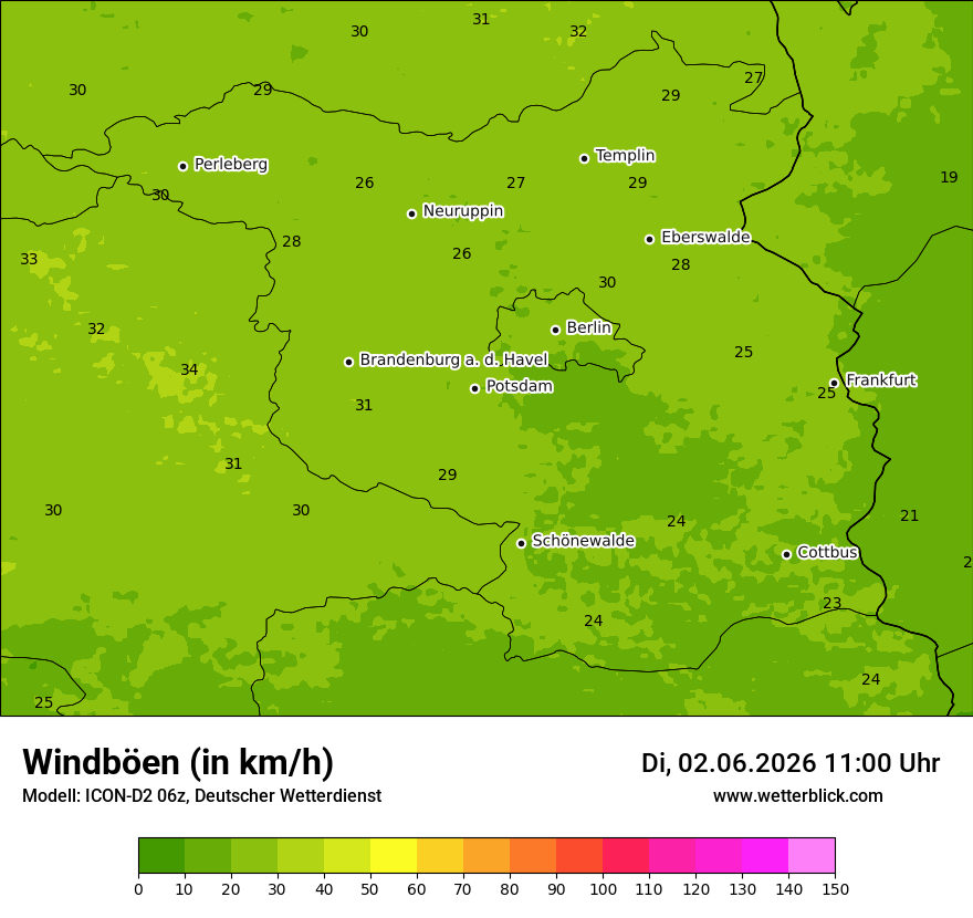 Maximale Windböen
