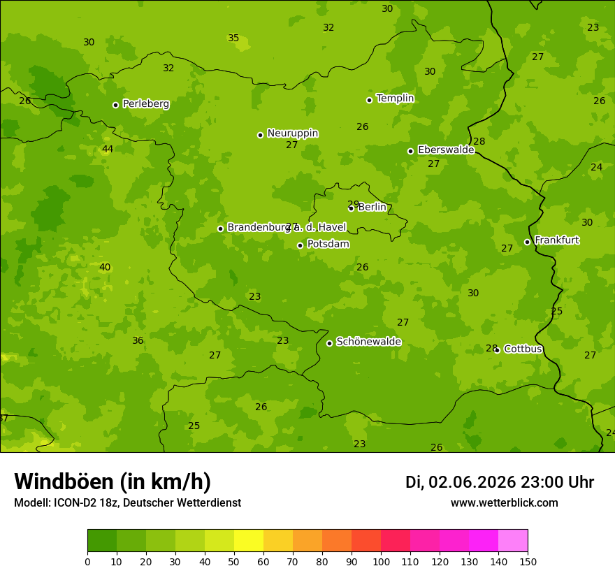 Maximale Windböen