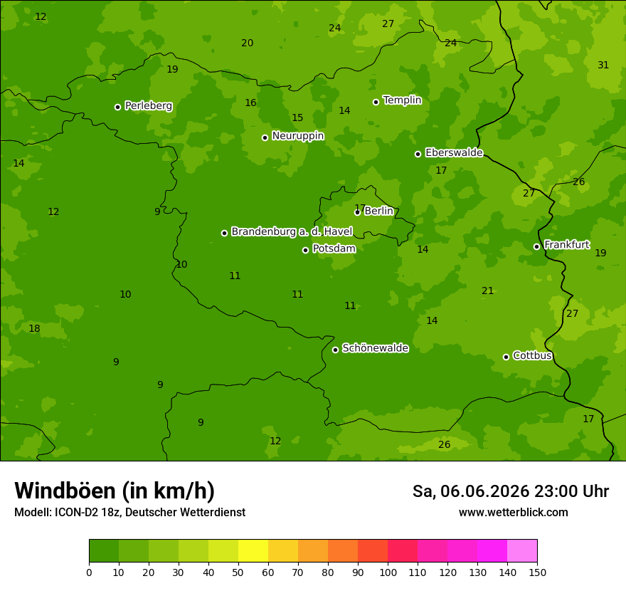Maximale Windböen