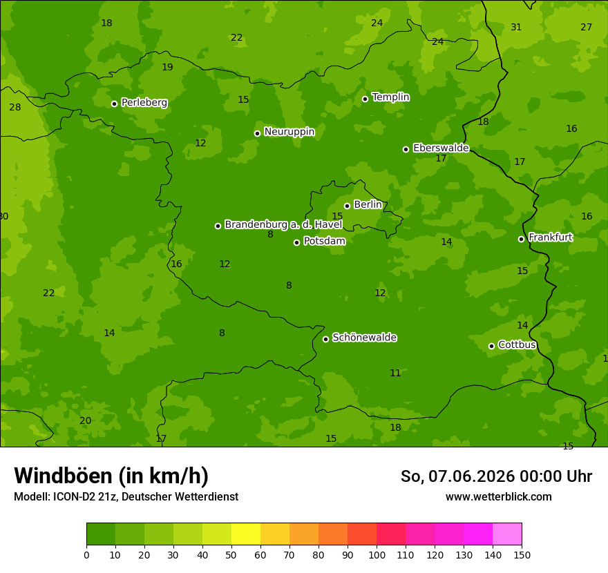 Maximale Windböen