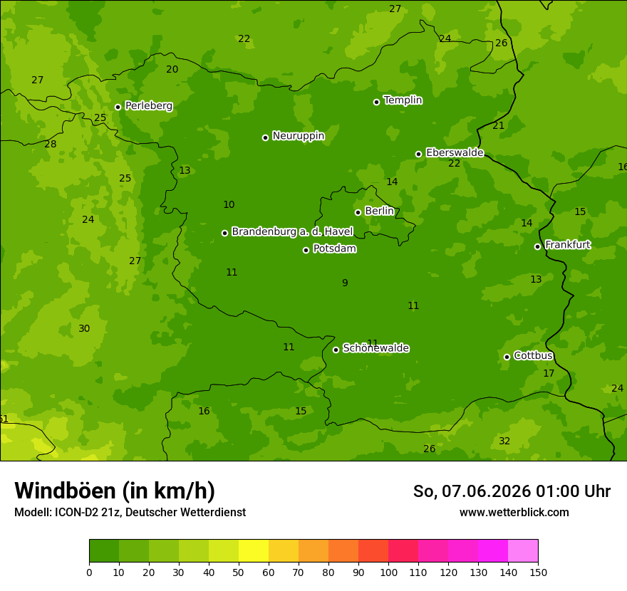 Maximale Windböen