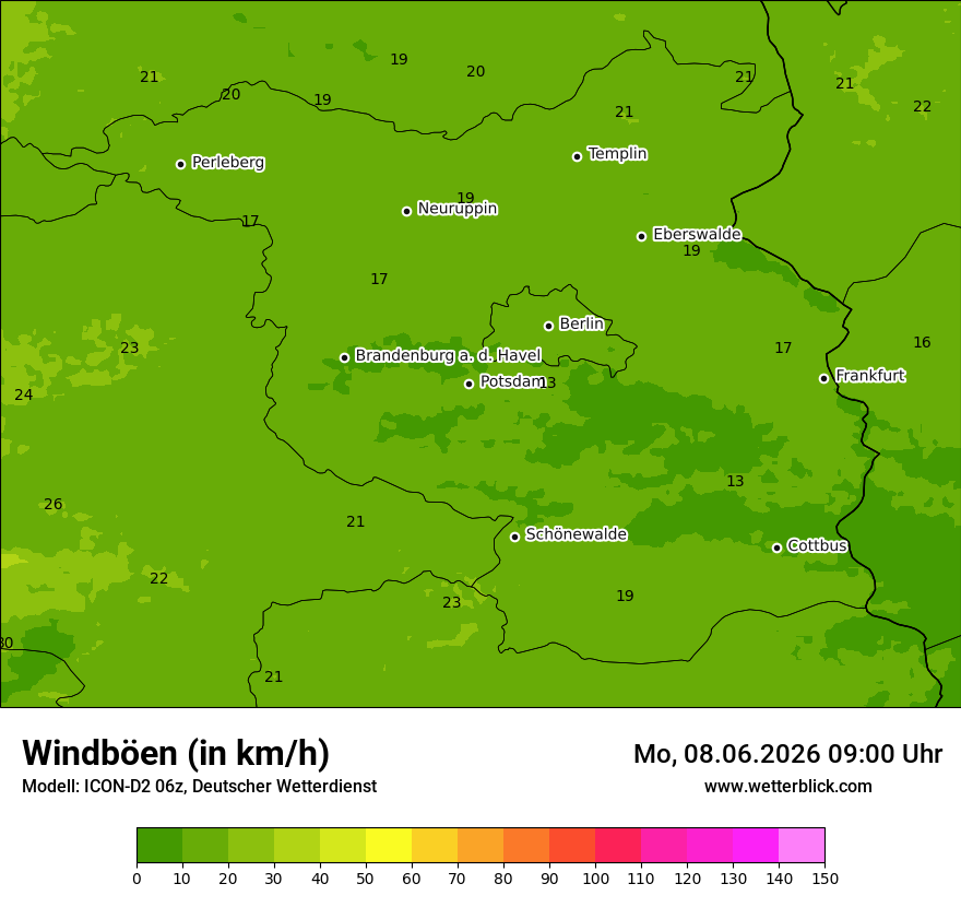 Maximale Windböen