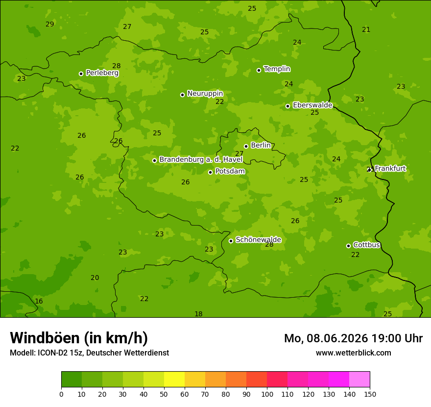 Maximale Windböen