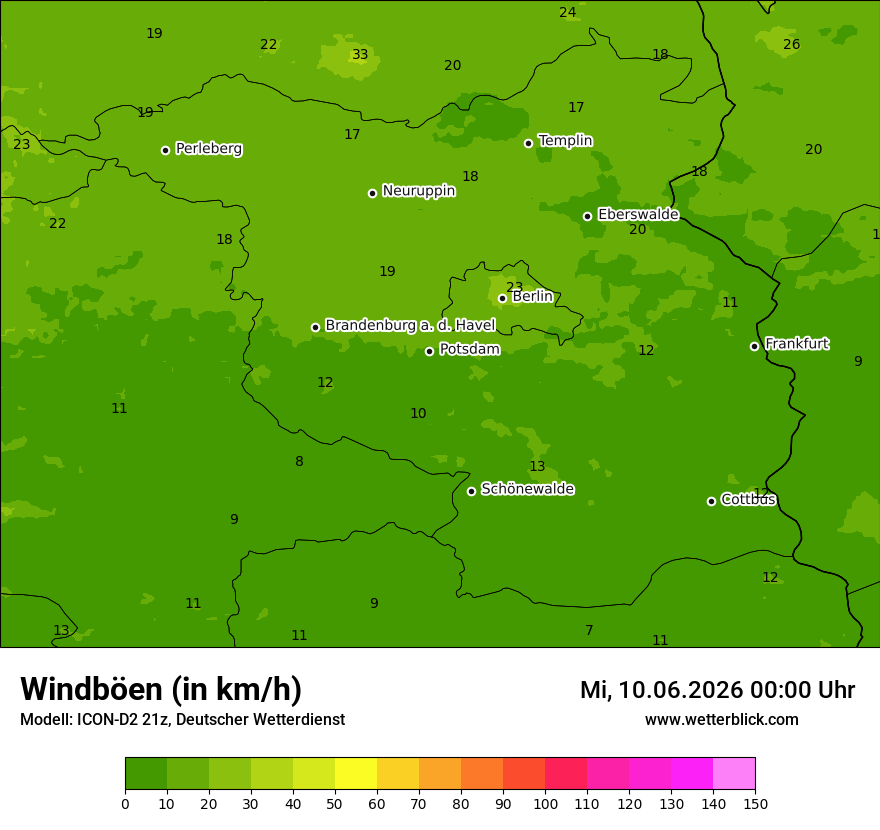 Maximale Windböen