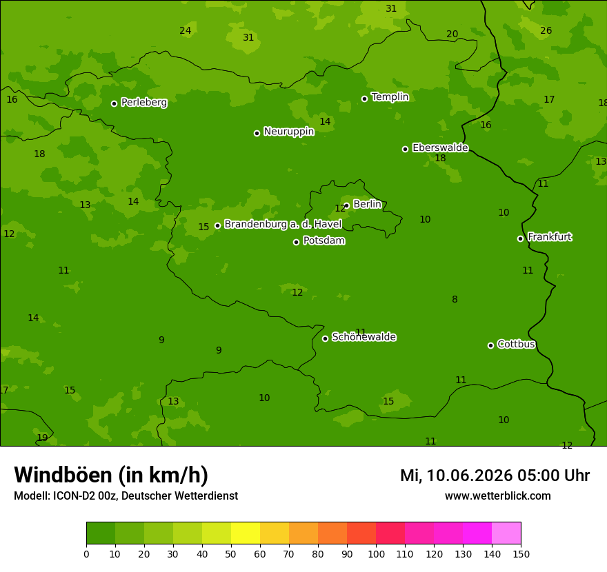 Maximale Windböen