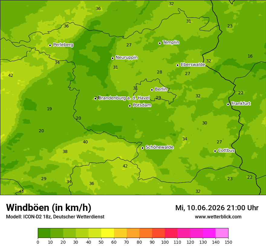 Maximale Windböen