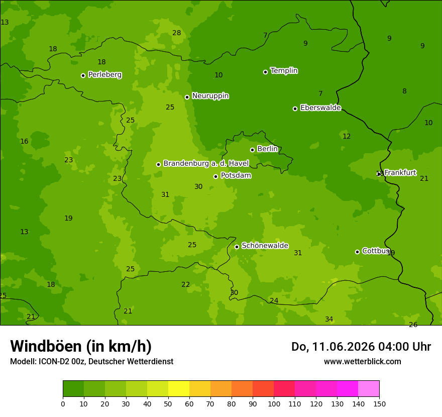 Maximale Windböen