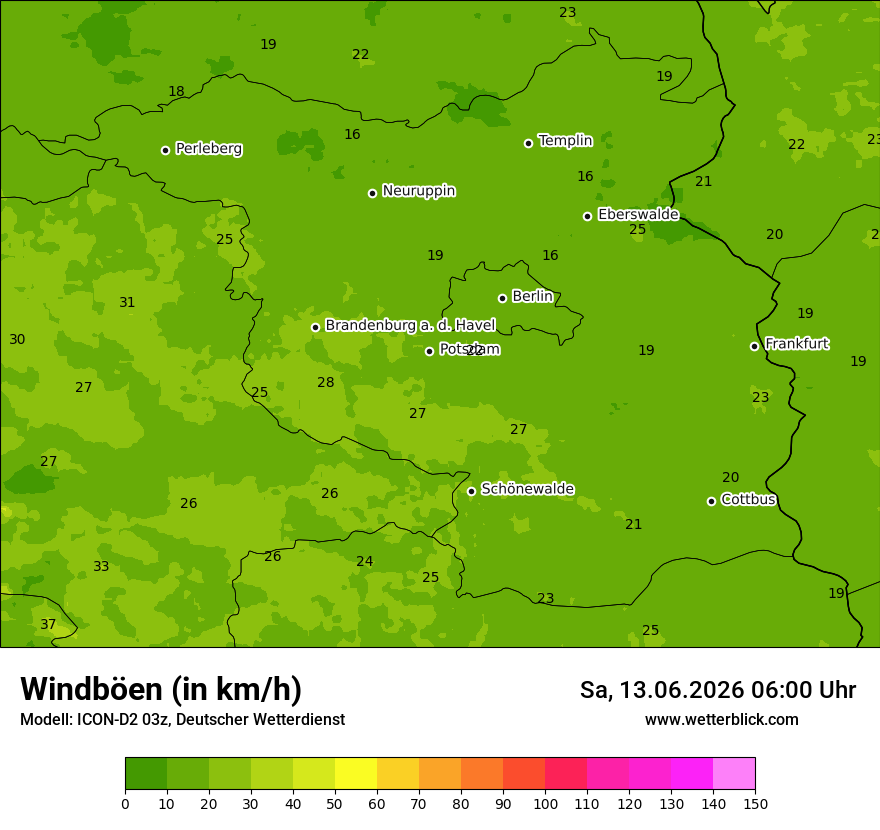 Maximale Windböen