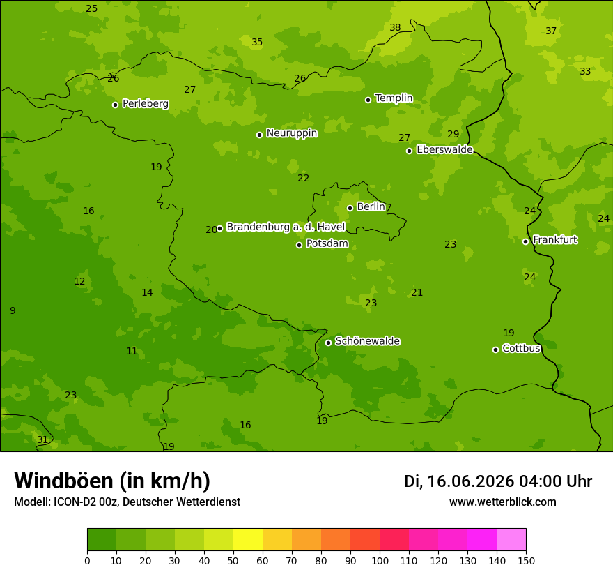Maximale Windböen