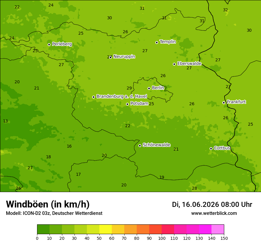 Maximale Windböen