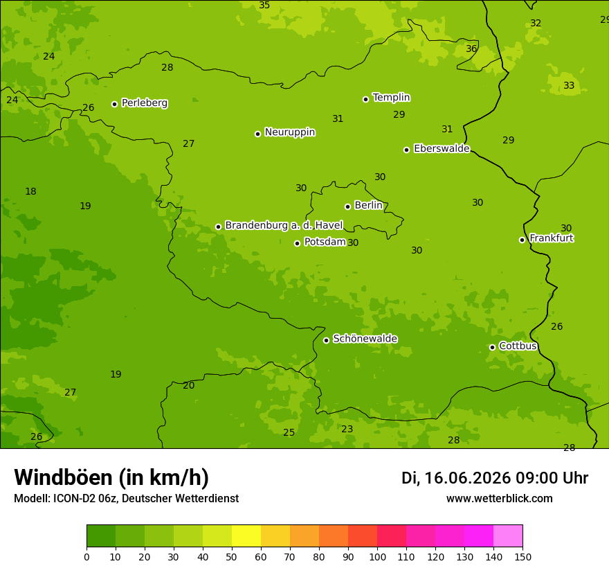 Maximale Windböen