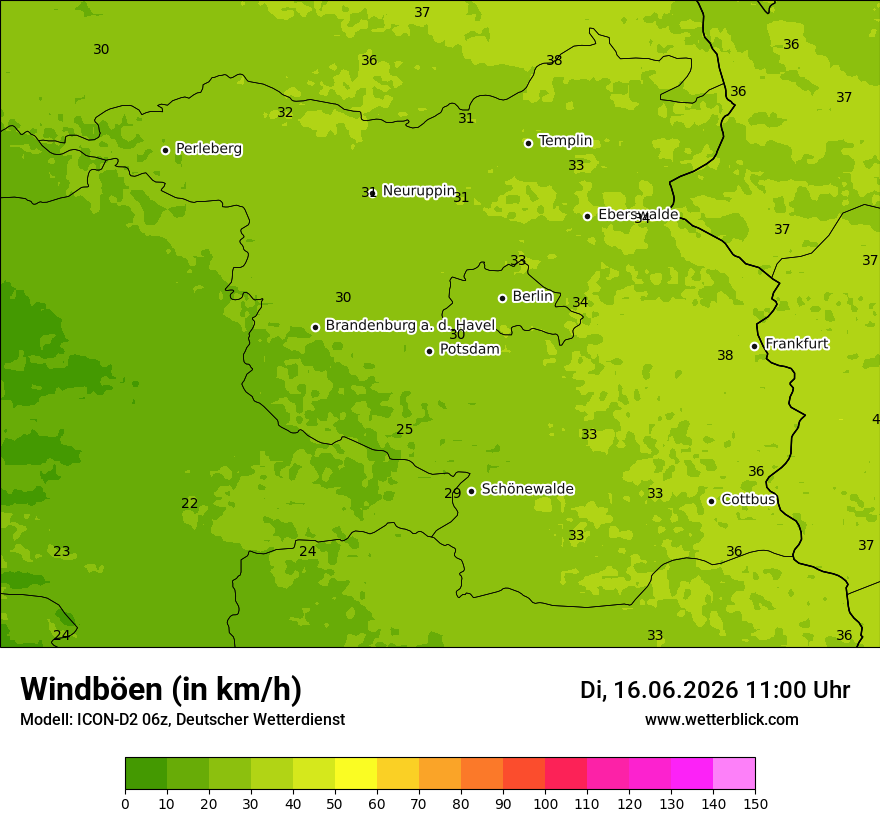 Maximale Windböen