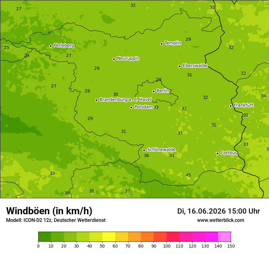 Maximale Windböen