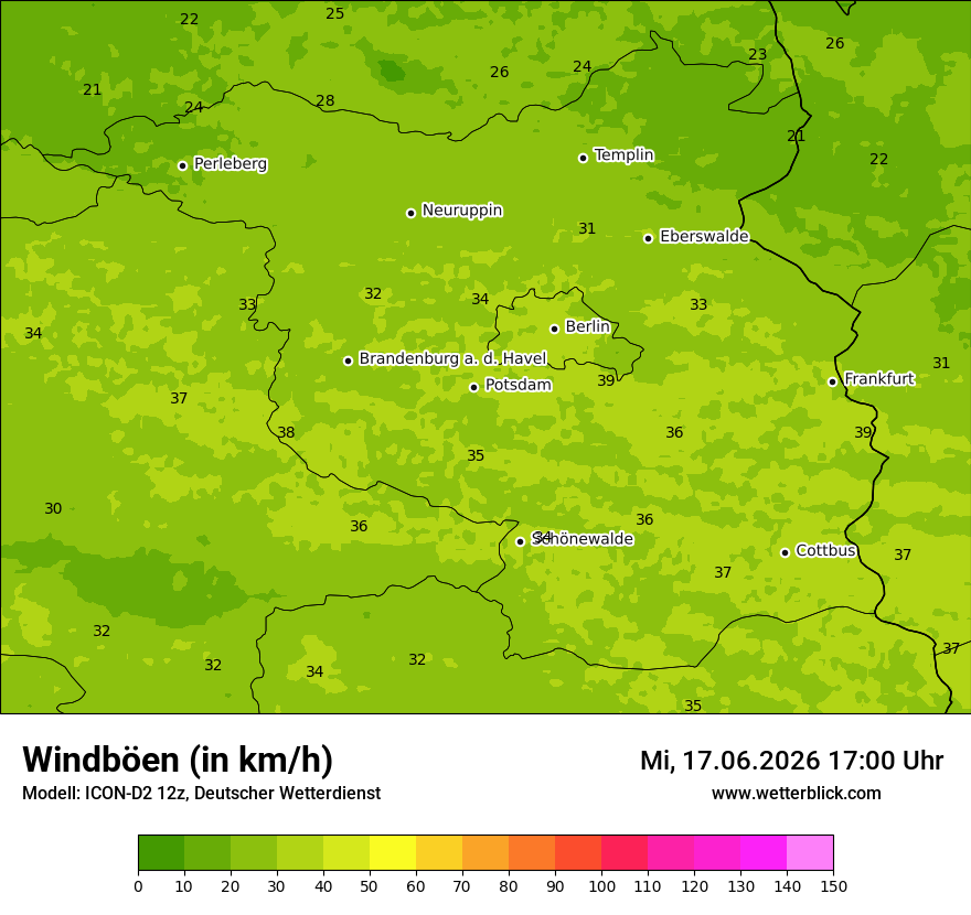 Maximale Windböen