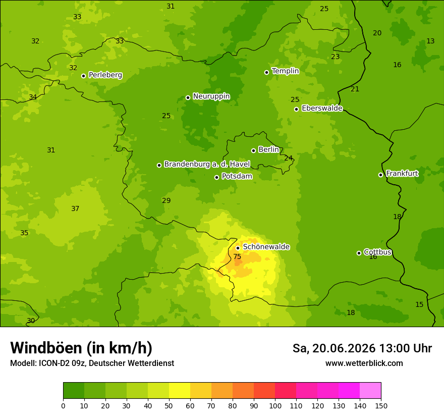 Maximale Windböen