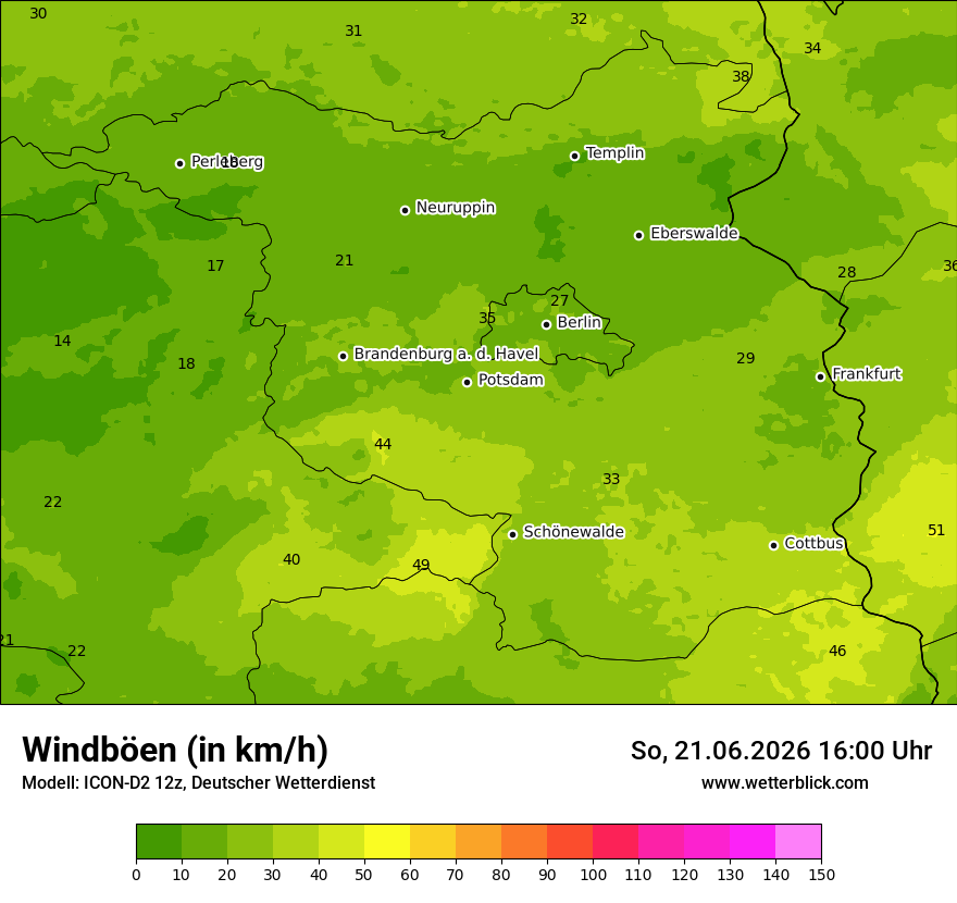 Maximale Windböen