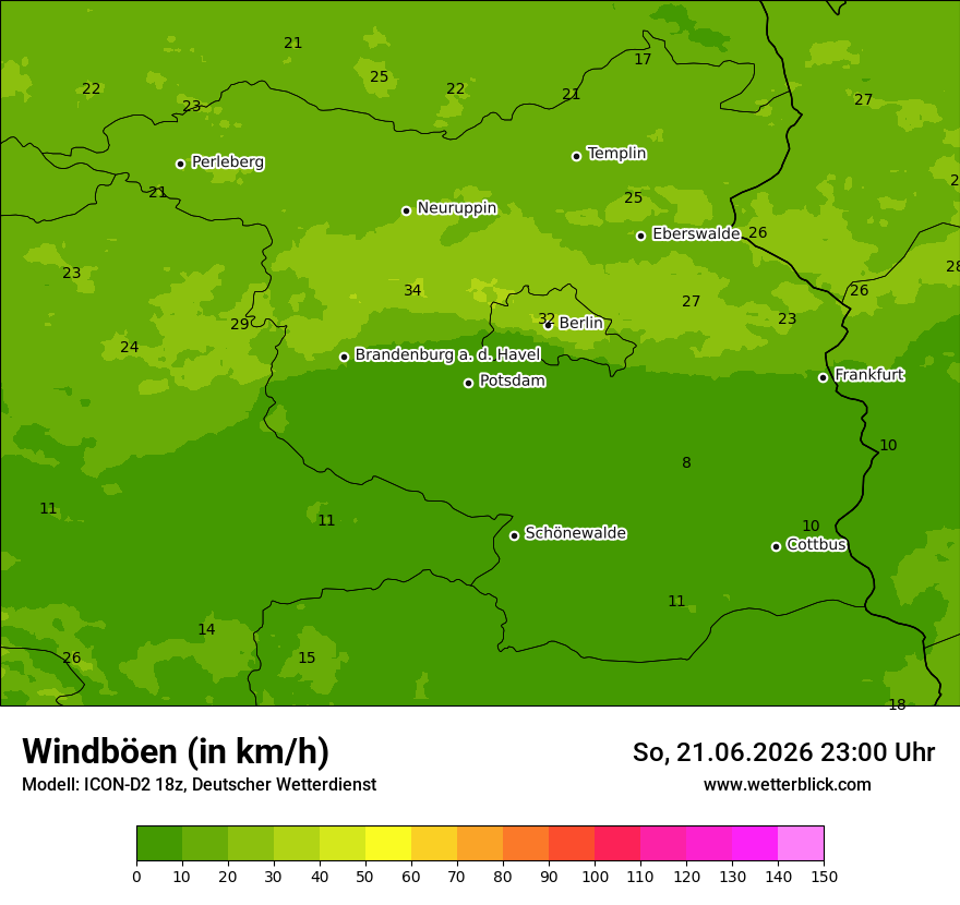 Maximale Windböen