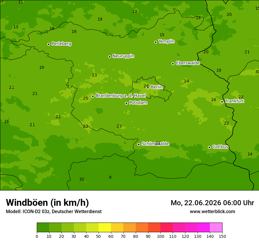 Maximale Windböen