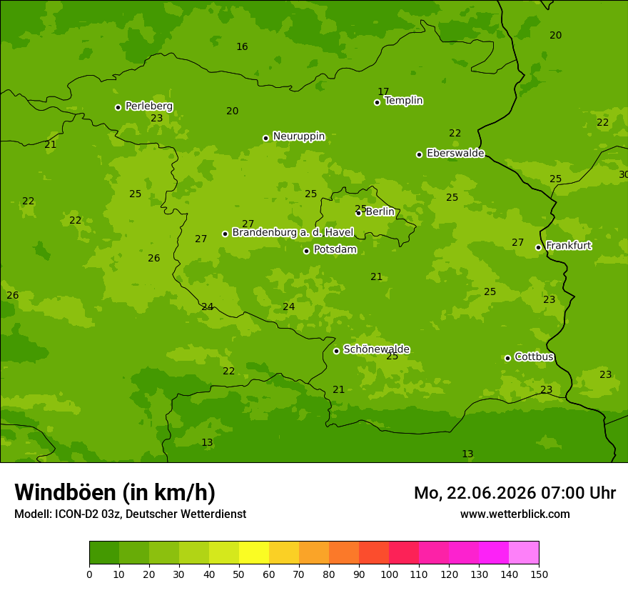 Maximale Windböen