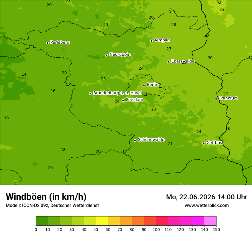Maximale Windböen