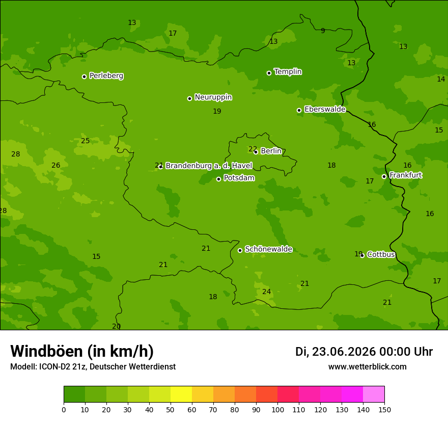 Maximale Windböen