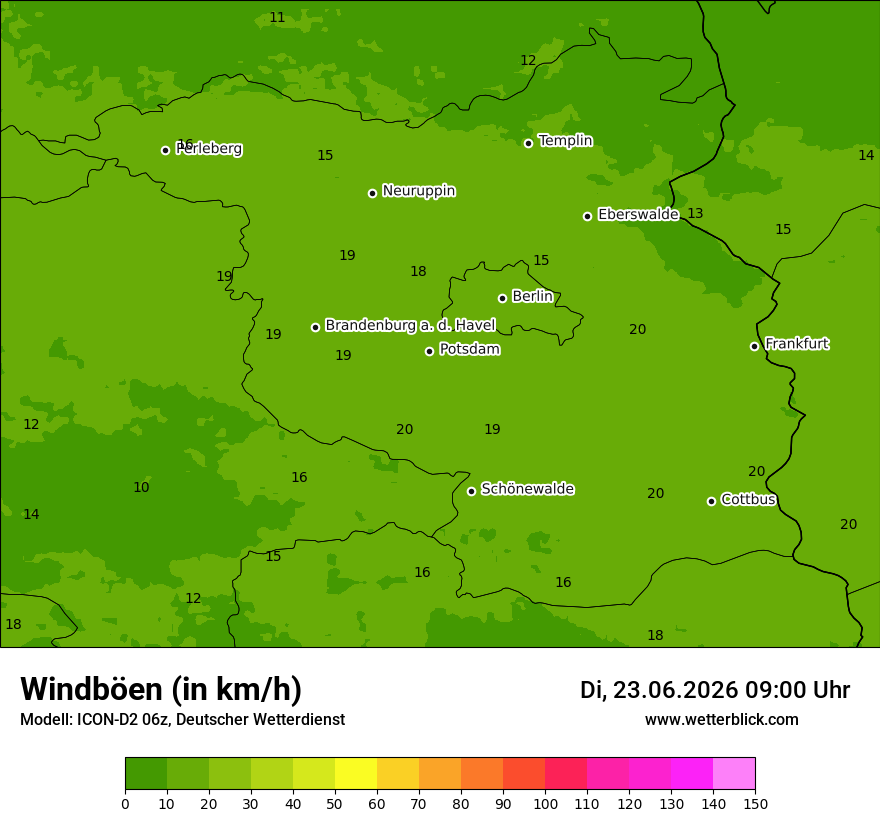 Maximale Windböen