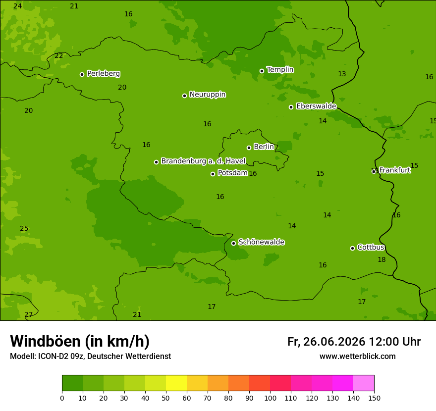 Maximale Windböen