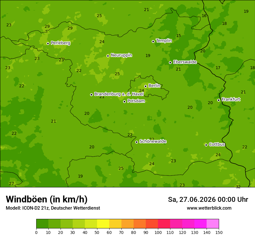 Maximale Windböen