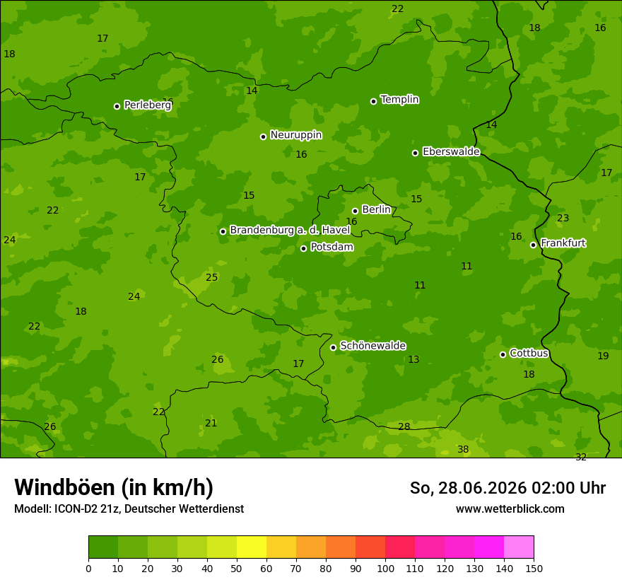 Maximale Windböen