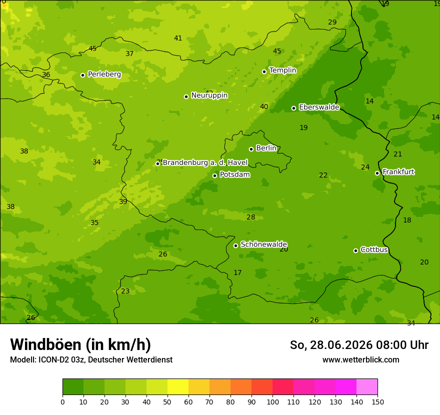 Maximale Windböen