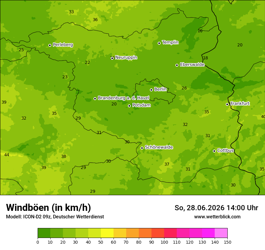 Maximale Windböen