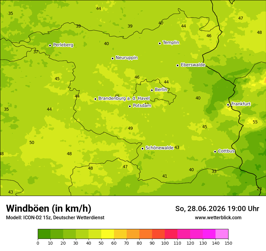 Maximale Windböen