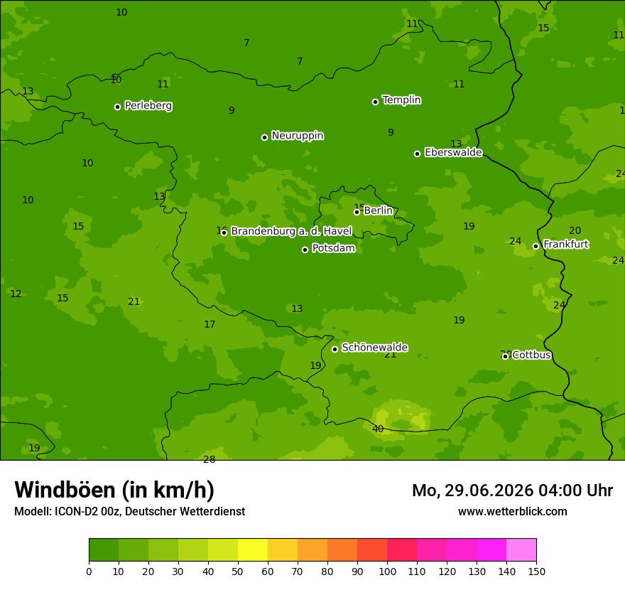 Maximale Windböen