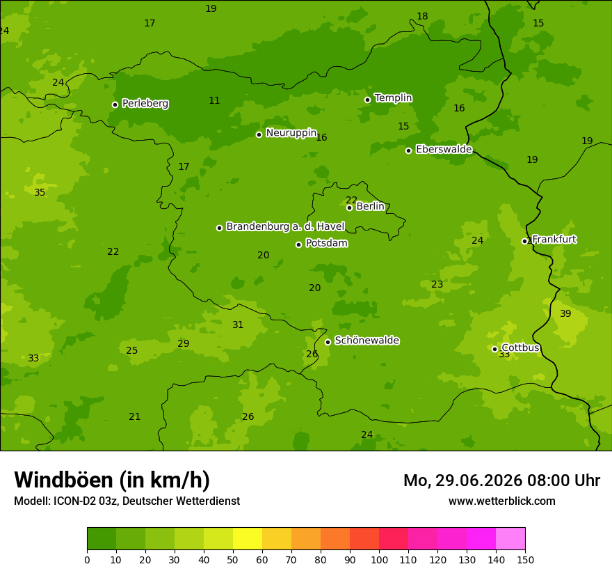 Maximale Windböen