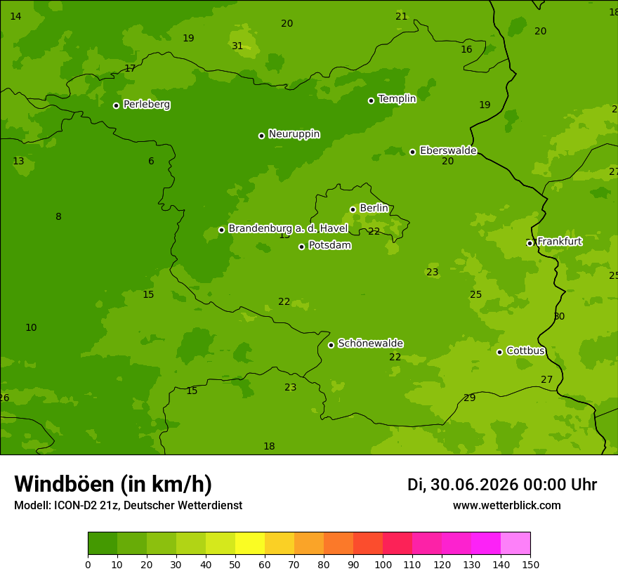 Maximale Windböen